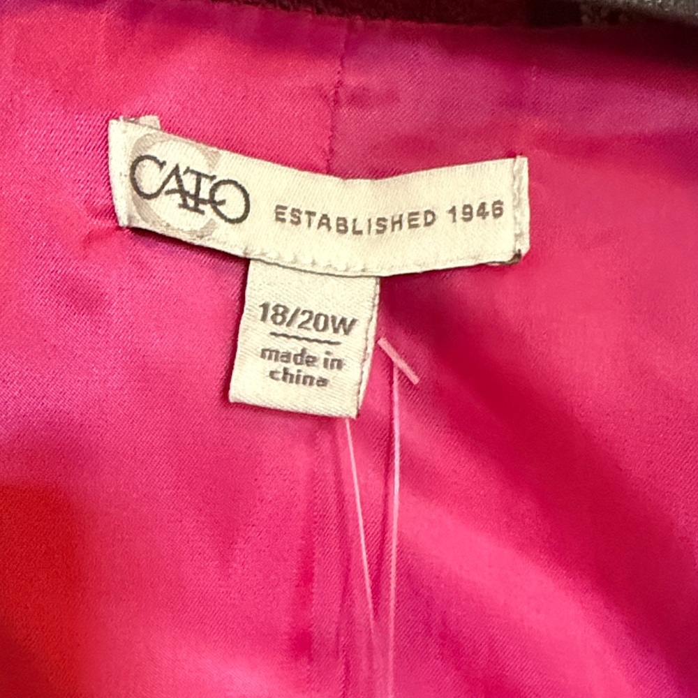 Fuchsia Plaid Women's Blazer - Picture 4 of 7